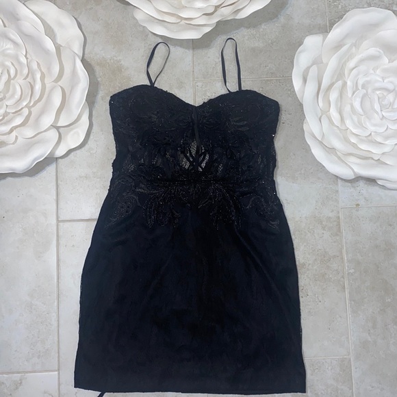 Dillards GB Dresses Social Strapless Sweetheart Neck Corset Lace